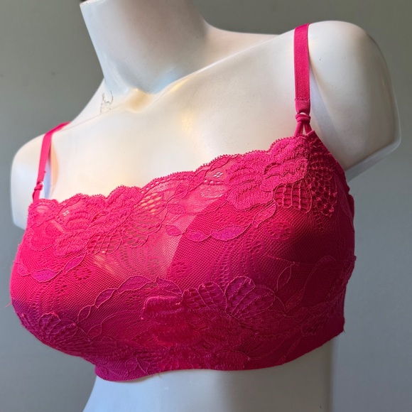 NATORI Zen Contour Lace Underwire Cami Bra In Hot Pink‎ 32DDD NWOT - Picture 5 of 12
